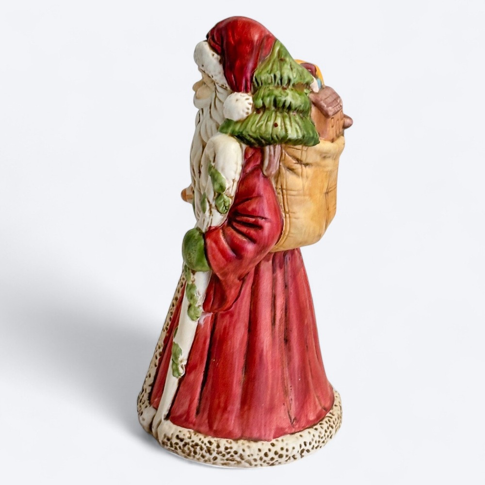 VTG 80s Santa Music Box 'Coming to Town' Ceramic Figurine Silvestri with Box - Picture 4 of 9
